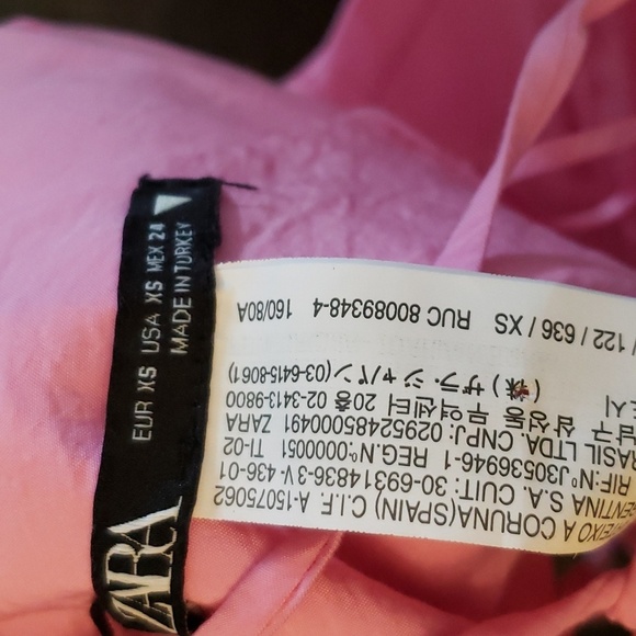 Zara Barbie Pink Lace-up Open Back Bustier Crop Top Size XS - Picture 7 of 10